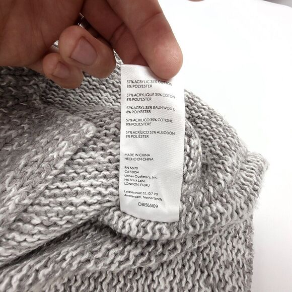 NEW Urban Outfitters West Seamed Cardigan 90s Oversized Knit Blazer Jacket Gray - Picture 6 of 6